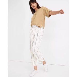 NWT Madewell Jacquard Tapered Huston Pants